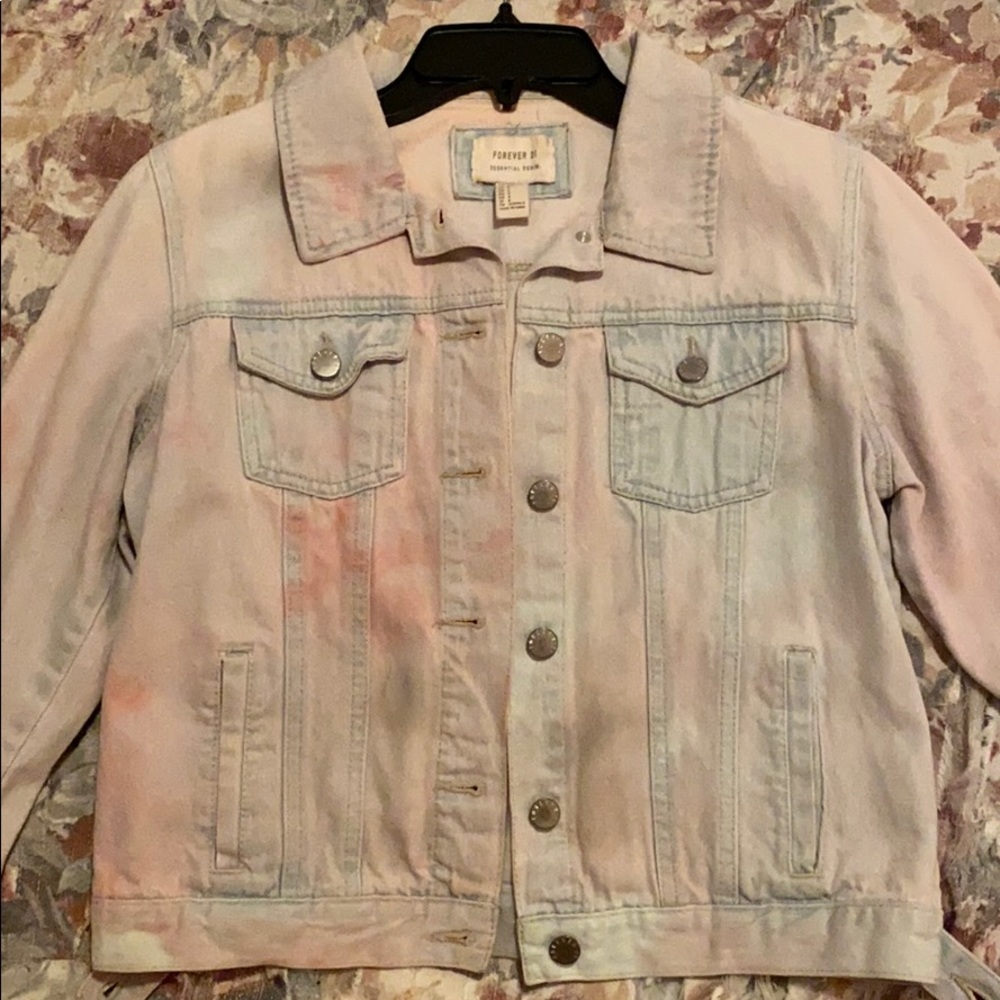 Pink Washed Denim Jacket
